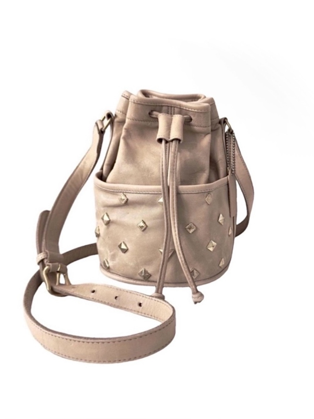 Coach Vintage Rare 4020 Sm Drawstring Sac Pocket Bucket Leather